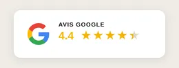 Avis Google : 4,4 sur 5